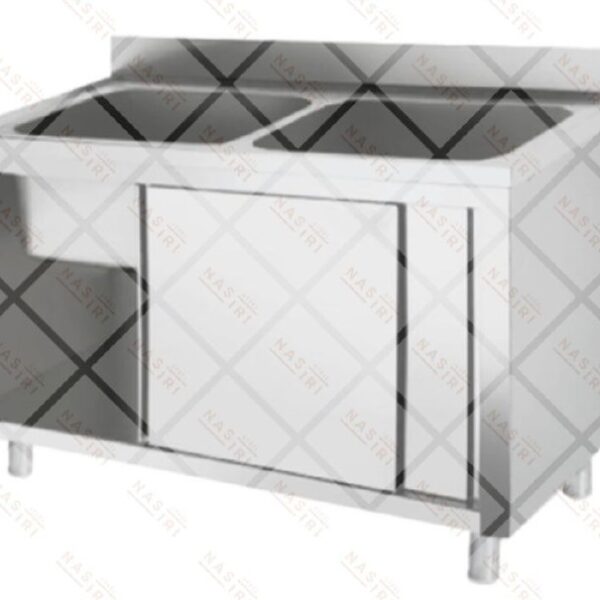سینک دو لگنه کابینت دار